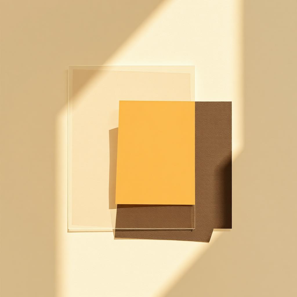 Two overlapping paper shapes in warm light representing embedded design partnership